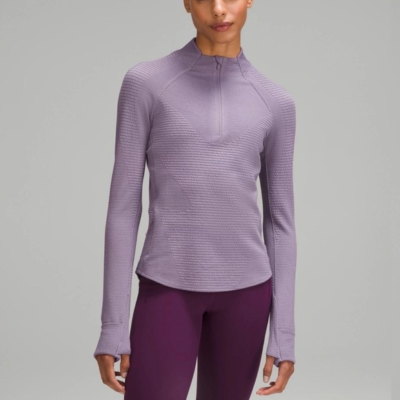 lululemon Ventscape Half Zip Long Sleeve size 8 In Purple Ash - Picture 1 of 7